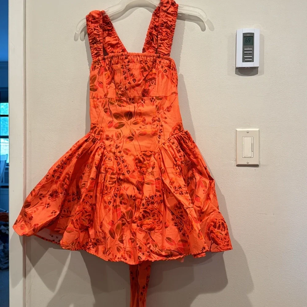 NWT‎ free people party small Matilde Mini Dress or age floral bow dress